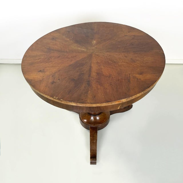Italian Round Wood Dining Table, 1800s For Sale - Image 3 of 16