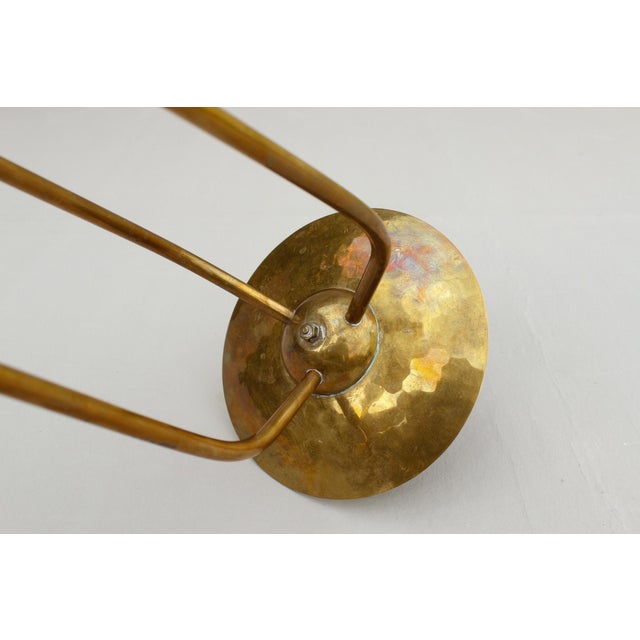 Bauhaus Floor Candleholder in Brass by Alfred Schäfter, Germany, 1930 For Sale - Image 9 of 10