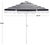Modern Lucerna 9 Ft Crank Umbrella, Black Stripe/White Pole For Sale - Image 3 of 9