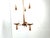 1960s Vintage Teak Chandelier with White Glass Shades, 1960s For Sale - Image 5 of 10