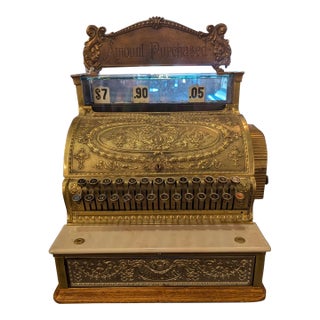 Early 1900s National Cash Register Model #346 Brass For Sale