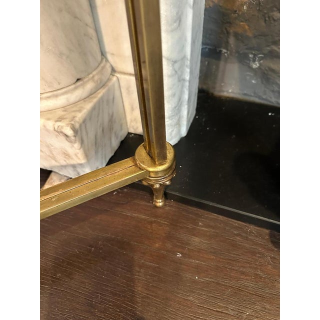 Large French Brass Demi-Lune Console Table, 1960 For Sale - Image 13 of 17