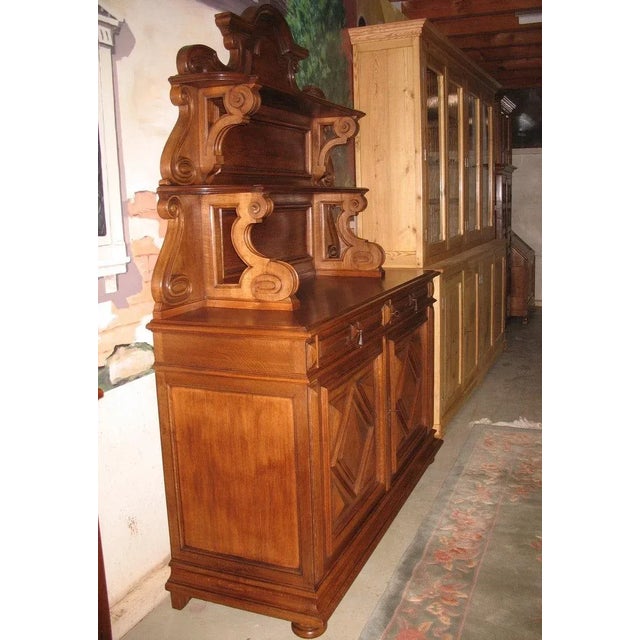 20th Century Louis XIII Oak Buffet, 1890s For Sale - Image 3 of 5
