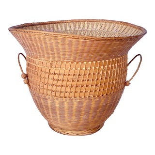 Vintage Boho Chic Basket For Sale