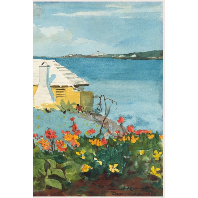 Paper 1899 Vintage Coastal Landscape Art Print, Bermuda by Winslow Homer - 60" X 40" For Sale - Image 7 of 8