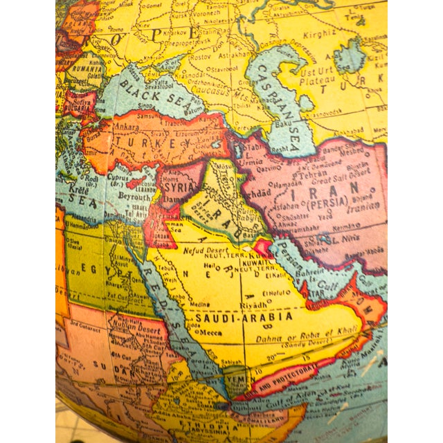 Vintage Mid-Century Modern Cram's Universal Terrestrial Globe 10" For Sale - Image 12 of 13