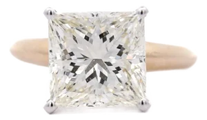 Gia Certified 5.13 Carat Princess Cut M/Si2 Diamond Solitaire Engagement Ring