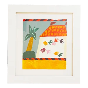 Original Carol Summers 'The Raja's Aviary' Woodcut Signed Print, Framed
