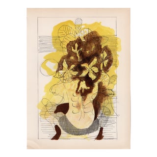 Georges Braque, Flower Vase and Sunflower, 1955, Lithograph For Sale
