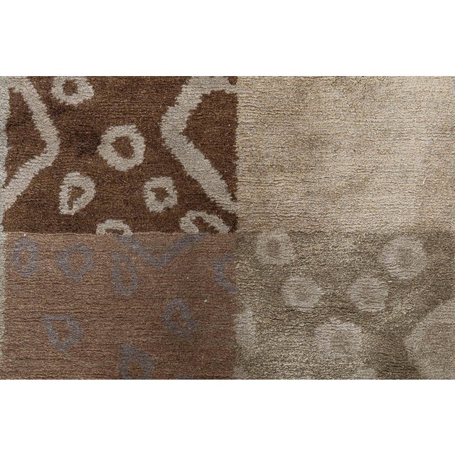Modern Modern Tibetan Patchwork Rug in Earth Tones by Doris Leslie Blau For Sale - Image 3 of 9