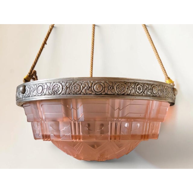Art Deco Hanging Light from Muller Frères, 1920s For Sale - Image 11 of 14