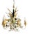 French Floral and Wheat Tole 6-Light Chandelier from Sofidis FlorArt, Late 20th Century For Sale