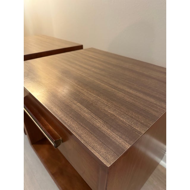Wood Widdicomb Mid Century Cube Nightstands - A Pair For Sale - Image 7 of 12