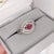 Celtic Inspired East West Mozambique Ruby and Natural Diamond Ring in 14k Gold, Size 6.75 For Sale - Image 9 of 11
