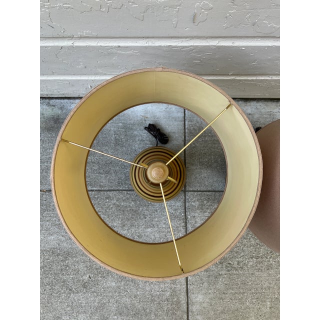 Vintage Colorful Striped Ceramic Lamps - a Pair For Sale - Image 9 of 13