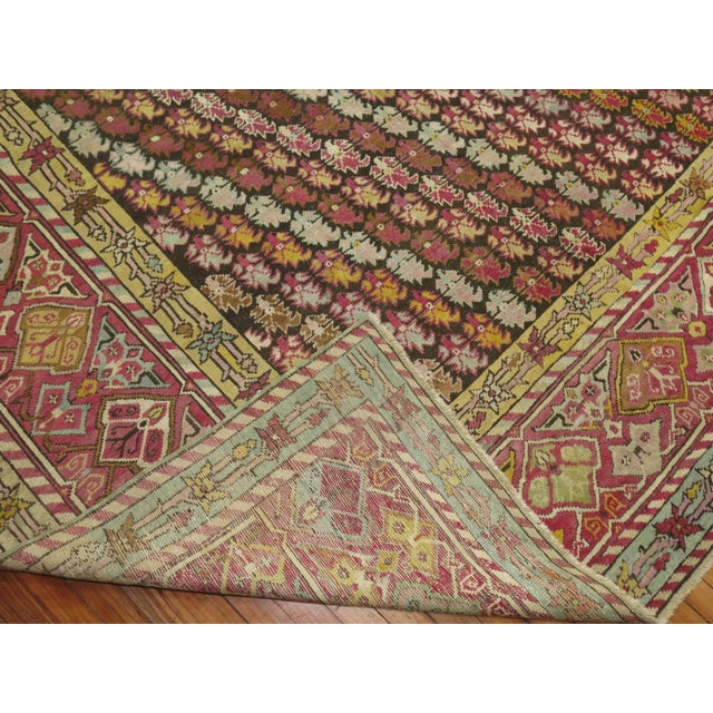 Zabihi Collection Colorful Antique Turkish Ghiordes 19th Century Rug - 12'8" x 16'10" For Sale - Image 11 of 12