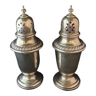 1930s Gorham Sterling Silver Salt and Pepper Set For Sale