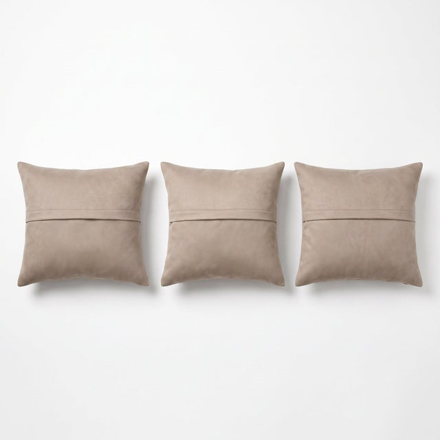 Faded Tribal Rug Pillow Cover 24'' X 24'' - Set of Three For Sale - Image 4 of 4