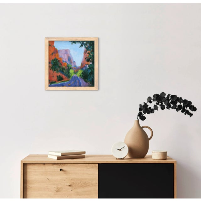 Contemporary Zion View, Modern Oil Painting Landscape For Sale - Image 3 of 6