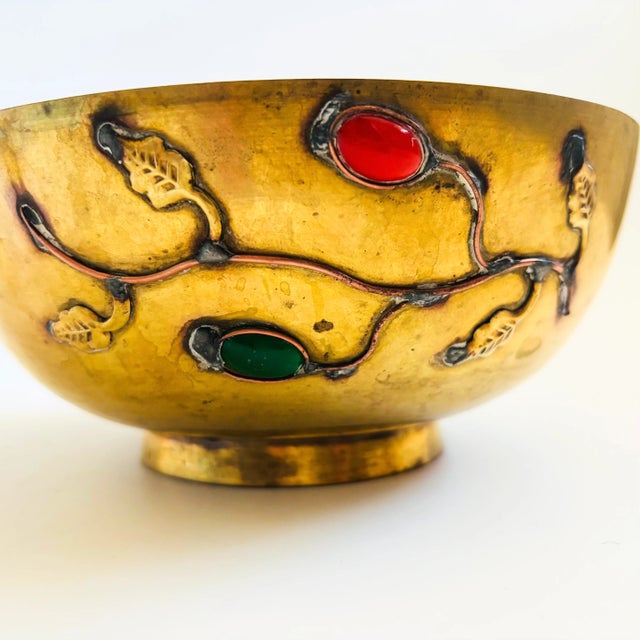 Vintage Brass Bowl For Sale - Image 4 of 6