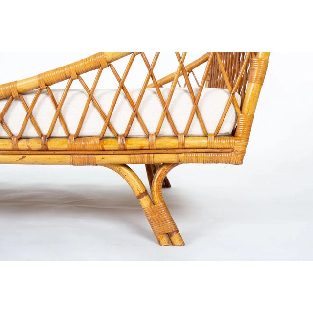 Vintage Daybed in Rattan, 1950 For Sale - Image 9 of 12