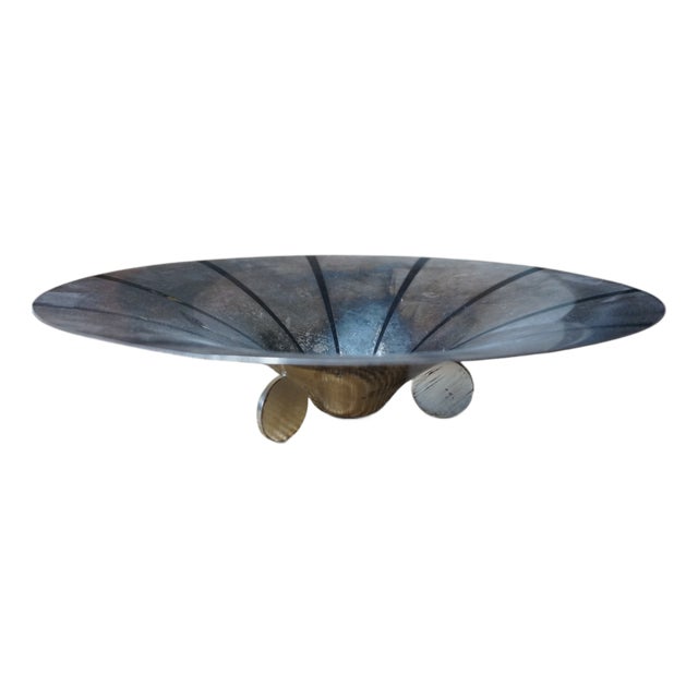 Bauhaus Bowl in Silver-Plated Brass by Paul Haustein for WMF Ikora, 1920s For Sale