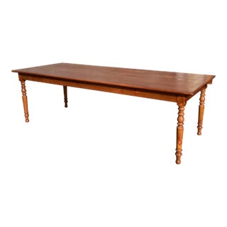 French 8 Ft. Fruitwood Farmhouse Table For Sale