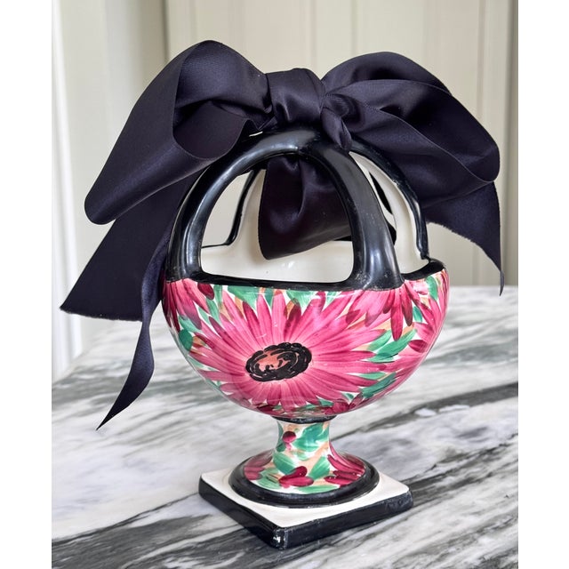 Art Deco Era Ditmar Urbach Hand Painted Basket For Sale - Image 10 of 11