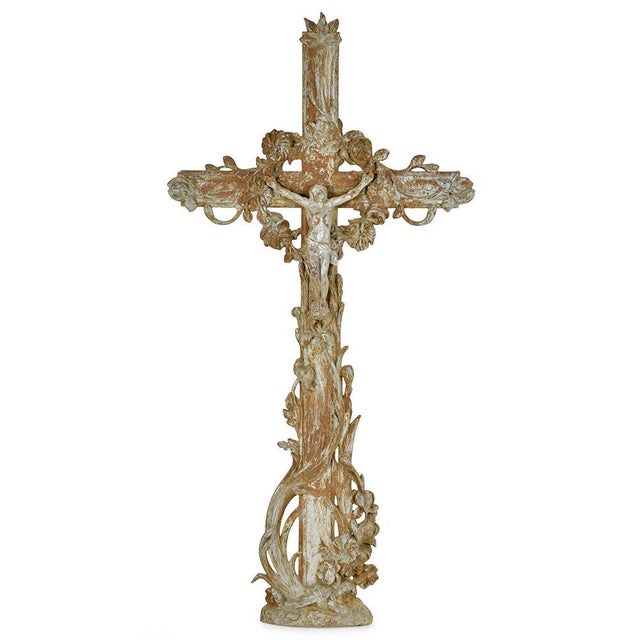 Large Cast Iron Crucifix For Sale - Image 7 of 7