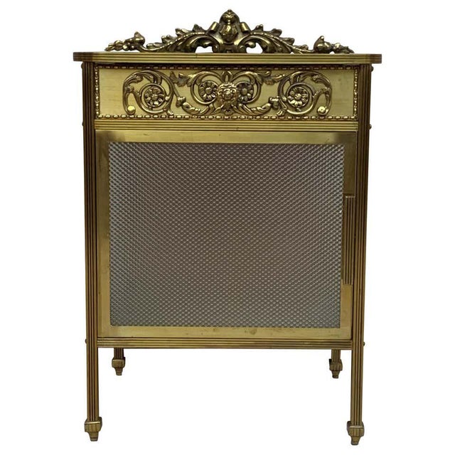 Mid-Century Modern Single Bronze Vitrine Nightstand With Glass Door and Drawer For Sale - Image 10 of 10