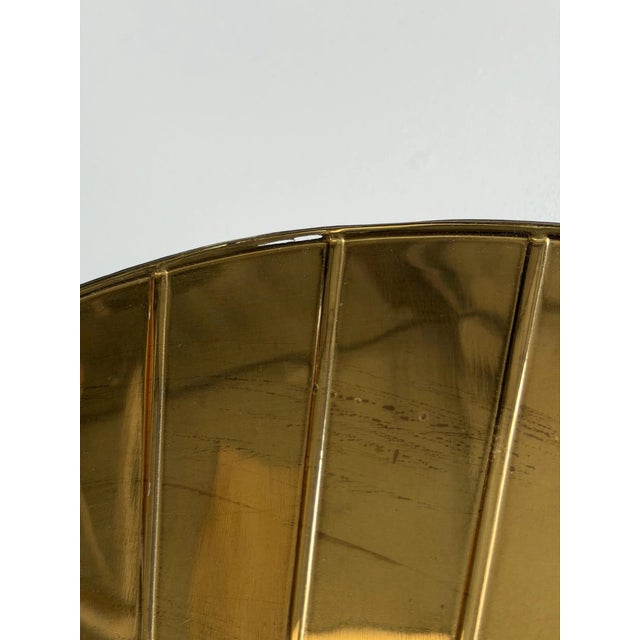 Pair of 1979 Chapman Brass Fan Sconces For Sale - Image 12 of 12