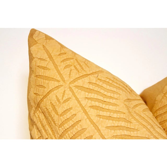 Indian Yellow Handmade Pillow Cover For Sale - Image 4 of 7