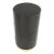Vintage Black Lacquer & Brass Round Pedestal For Sale