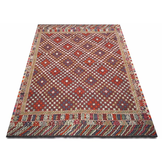 1950s 1950s Turkish Kilim For Sale - Image 5 of 6