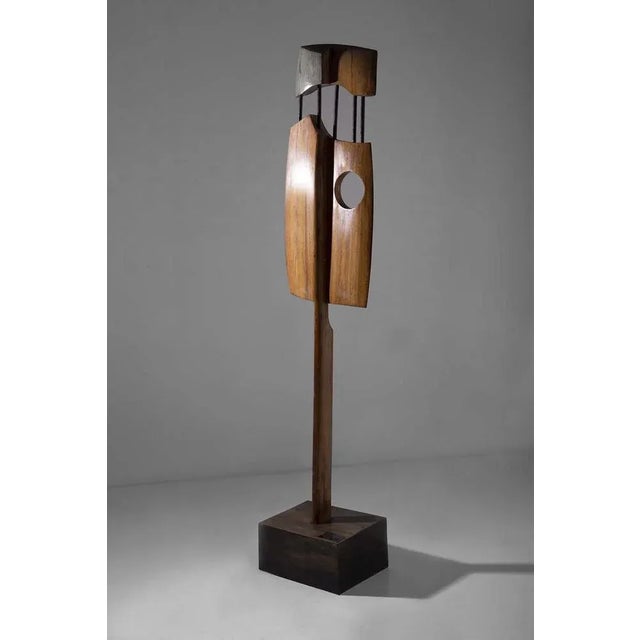 Elvio Becheroni, Totem, Walnut Sculpture For Sale - Image 11 of 11