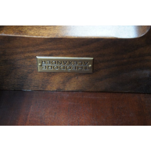 Theodore Alexander William & Mary Style Oak Gateleg Oval Occasional Side Table For Sale - Image 12 of 12