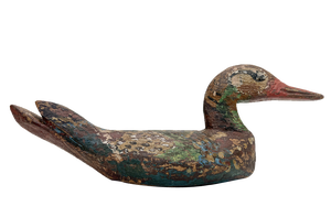 Early 20th Century French Hand Carved Duck, 1890s