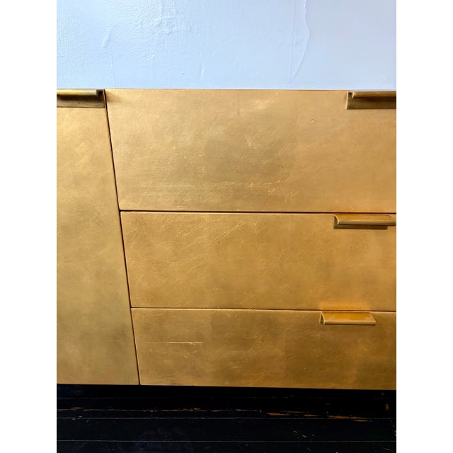 1960s Mid-Century Modern Aurum-Finished Solid Wood Media Credenza For Sale In Greensboro - Image 6 of 15