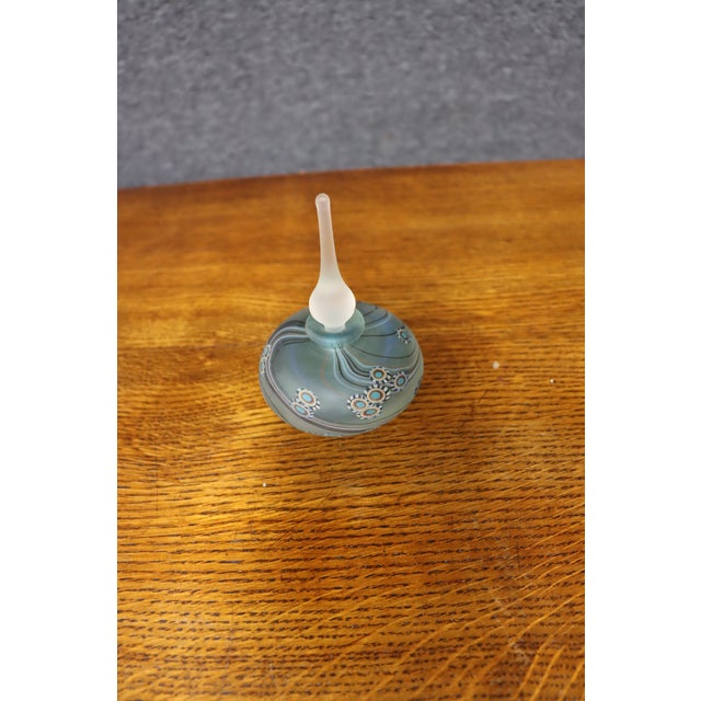 Signed Studio Art Glass Perfume Bottle With Floral Millefiori Decoration, 1996 For Sale In Philadelphia - Image 6 of 9