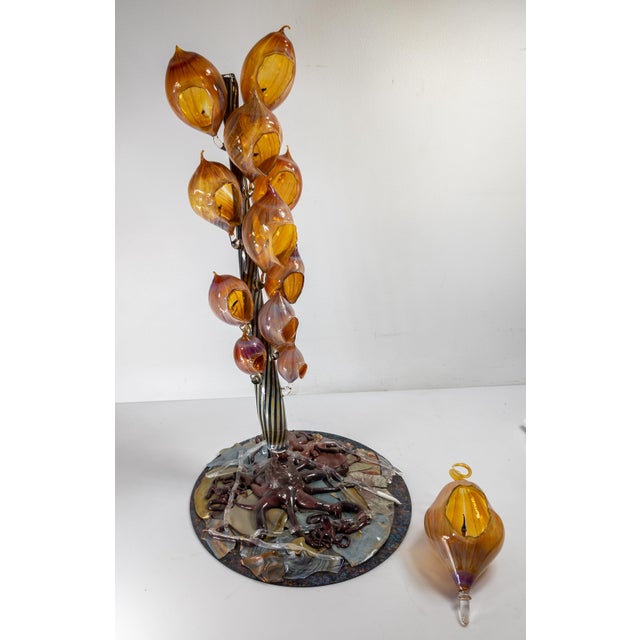 Mid-Century Art Glass Hand Blown Sculpture, Unsigned For Sale - Image 9 of 16