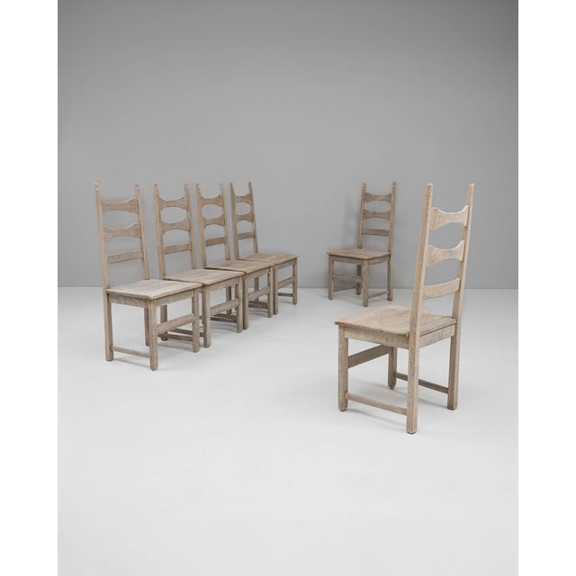 Set Of Six 1900s French Oak Dining Chairs For Sale - Image 4 of 7