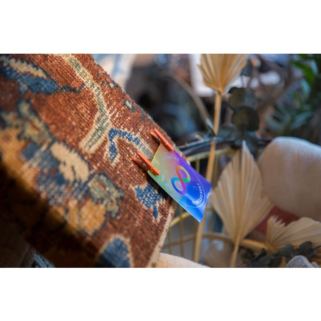 Decorative Cork Board Antique Ziegler Mahal Rug Fragment Art For Sale - Image 12 of 16