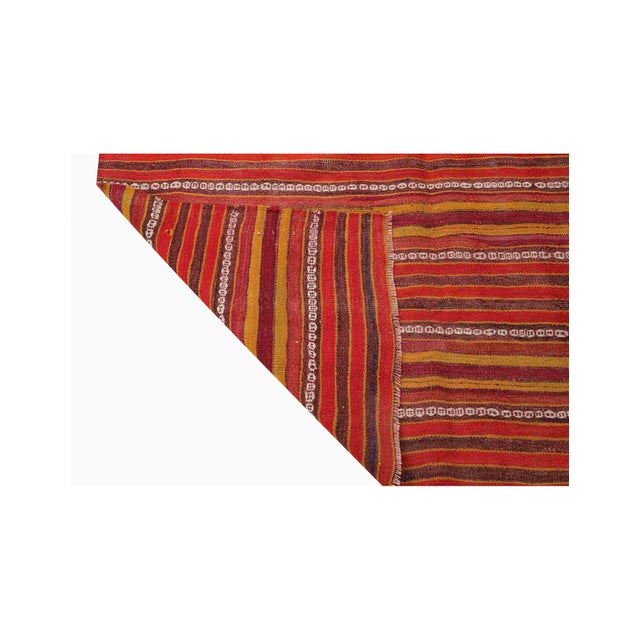 1960s Turkish Vintage Striped Kilim Rug - 4`8" X 7`7" For Sale - Image 5 of 6