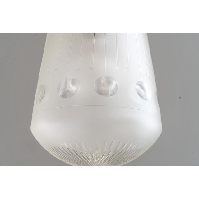 Historistic Brass Ceiling Lamp with Cut Glass Shade, Vienna, Austria, 1890s For Sale - Image 4 of 18