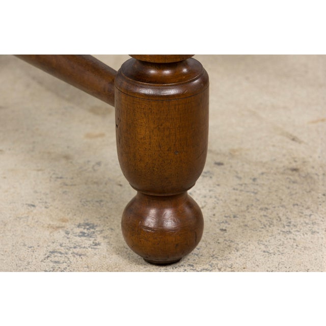 Antique French Provincial Ladder Back Walnut Dining Chairs W/ Rush Seats – Set of 6 For Sale - Image 12 of 18