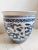 Chinoiserie Vintage Blue and White Extra Large Chinese Dragon Chinoiserie Porcelain Fishbowl Jardiniere Planter For Sale - Image 3 of 11