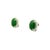 Early 21st Century 9.23 Carat Jadeite Jade Diamond Platinum Halo Earrings- Set of 2 For Sale - Image 5 of 5