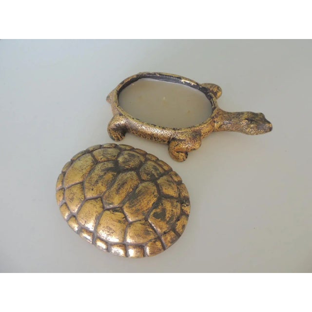 Gold Leaf Terracotta Turtle Candle From Mexico For Sale In Tampa - Image 6 of 8