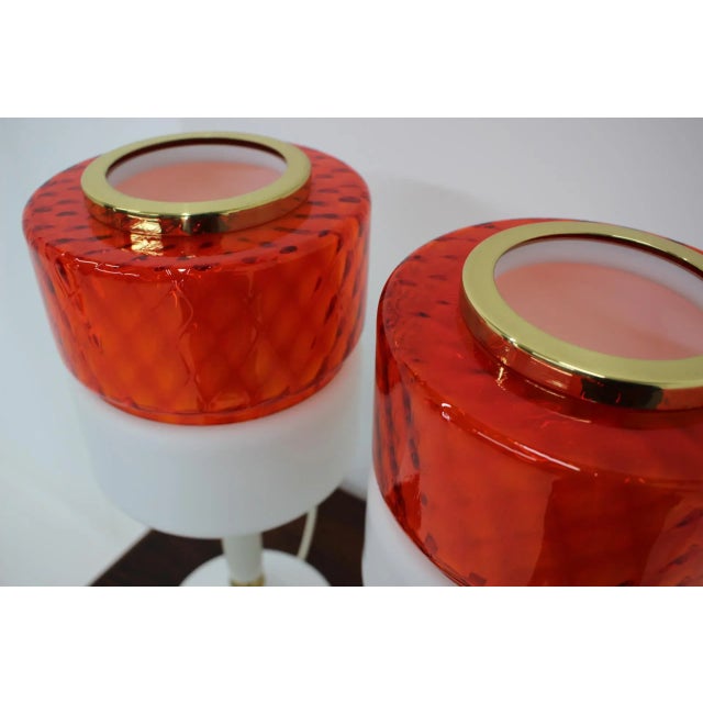 Large Table Lamps, 1960s, Set of 2, in Very Good conditions. Designed 1960 to 1969 European Plug (up to 250V).The wiring...