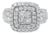 14KT White Gold Round and Princess Diamond Ring (2 1/4 cttw, H-I Color, SI1-SI2 Clarity) - Size 7 For Sale